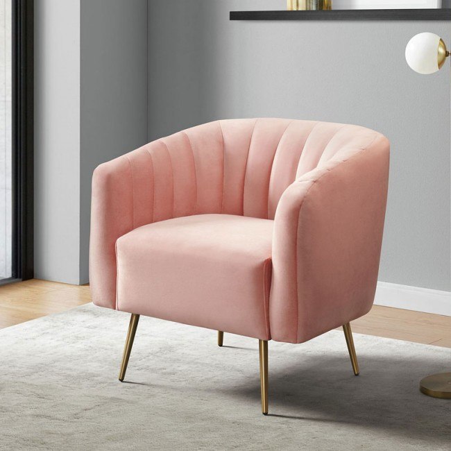 Blush color accent chair cheap