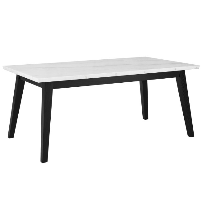 Vida-Black White Marble Top Rectangular Dining Table