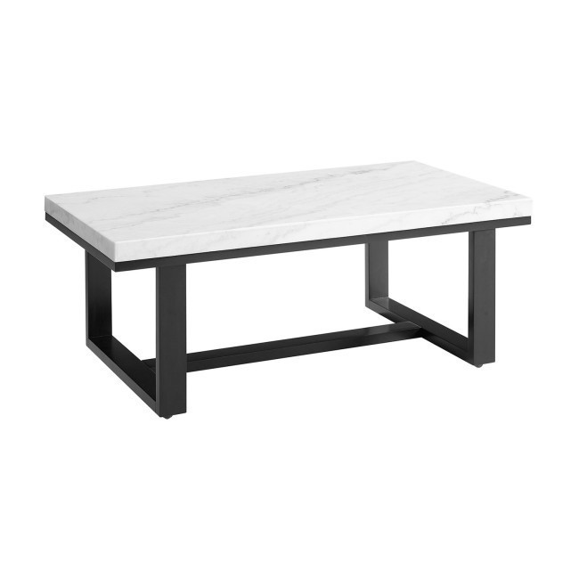 Lucca-Artemis White Marble Top Cocktail Table