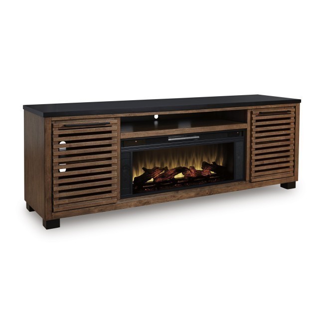 Kallari 84-inch TV Stand w/ Fireplace Insert