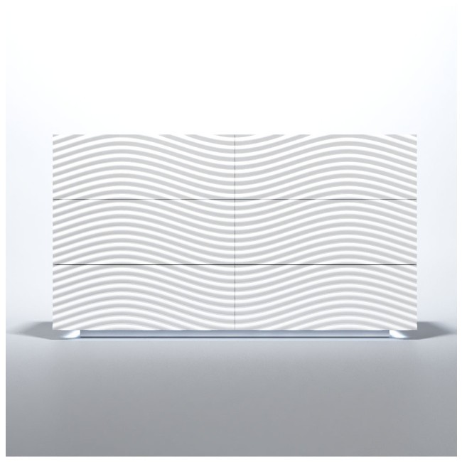 Wave White Double Dresser