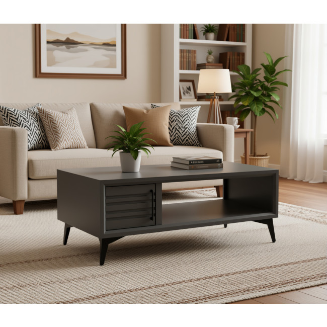 Malibu Seal Skin Black Occasional Table Set