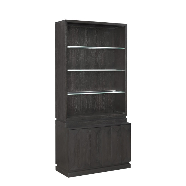 Axiom Black Oak Bookcase Cabinet