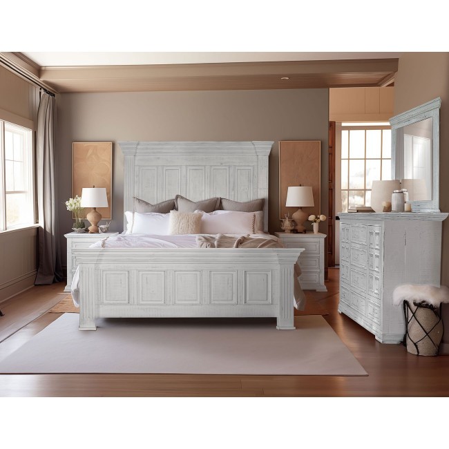 Terra Panel Bedroom Set (White) IFD Furniture | Furniture Cart