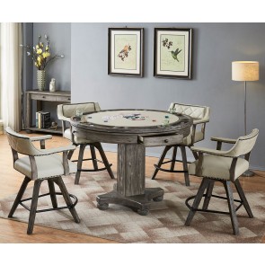 激安先着 Black W/ Set Table Game Tournament Chairs Silver Steve 家具