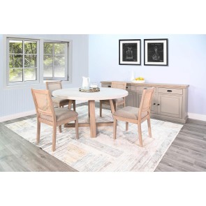Rowan Round Dining Room Set w/ Blair Cane Back Chairs