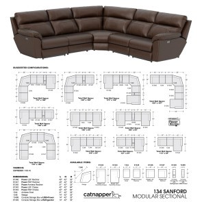 Sanford Espresso Modular Power Reclining Sectional