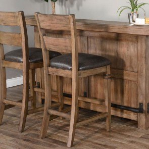 Doe Valley 30 Inch Ladderback Cushion Barstool (Set of 2)