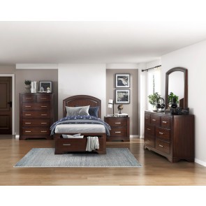 Hudson Cherry Youth Storage Bedroom Set