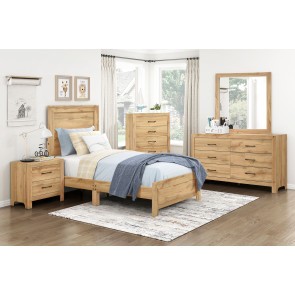 Corbin Natural Youth Panel Bedroom Set