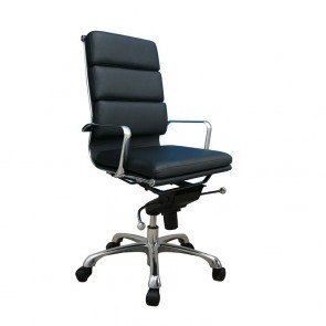 Plush Black High Back Office Chair