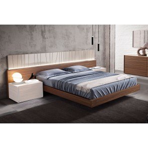 Porto Wall Platform Bed (Walnut)