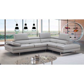 Aurora Leather Right Chaise Sectional