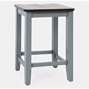 Asbury Park Backless Stool (Grey) (Set of 2)