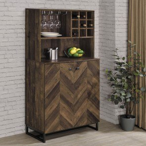 Turnley Antique White Wine Cabinet Signature Design Furniture Cart