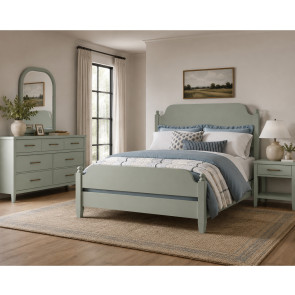Pure Maple Sage Poster Bed Bedroom Set