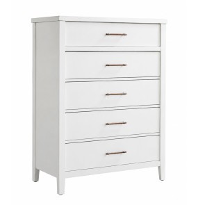 Pure Maple Cottage White 5-drawer Chest