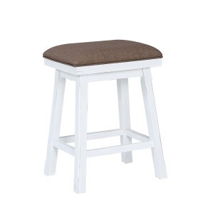 Ashford White 24-inch Saddle Stool (Set of 2)