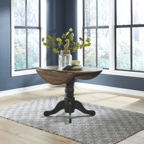 Carolina Crossing Black with Antique Honey Drop Leaf Dining Table