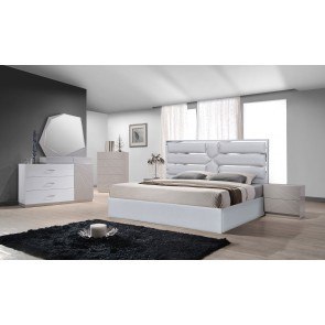 Florence Bedroom Set w/ Da Vinci Silver Grey Bed
