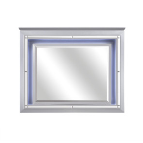Allura Mirror w/ Lighting (Silver)