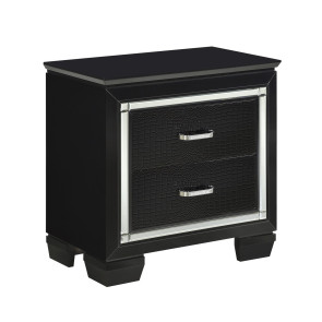 Allura Nightstand w/ Lighting (Black)
