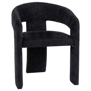 Carlow Black Upholstered Arm Chair (Set of 2)