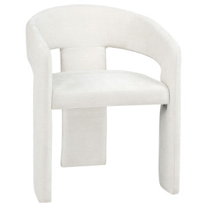 Carlow White Upholstered Arm Chair (Set of 2)
