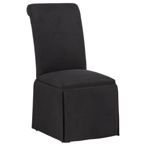 Shawna Black Upholstered Side Chair (Set of 2)