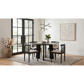 Strouse Black Dining Room Set w/ Cullen Chairs