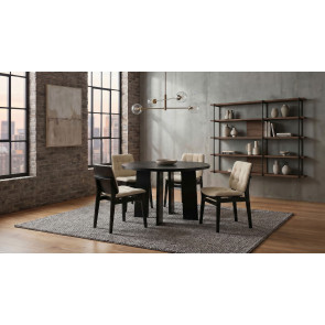 Strouse Black Dining Room Set w/ Redbridge Black and Cream Chairs