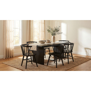 Decker Black Dining Room Set w/ Jeffries Chairs