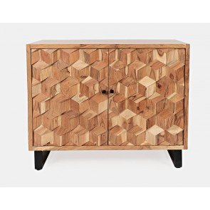 Geometrix 2-Door Accent Cabinet (Natural)