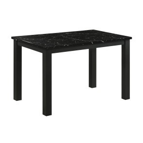 Resia Black Top Dining Table