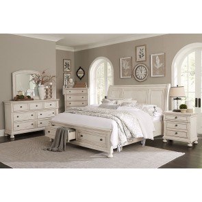 Bethel Storage Bedroom Set (Wire-Brushed White)
