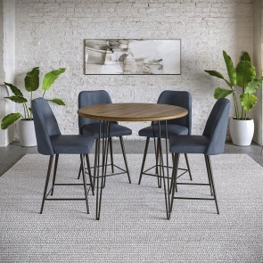 Brennan Counter Height Dining Set w/ Blueberry Chairs