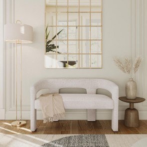 Gwen Upholstered Bench (Natural)