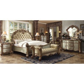 Vendome Panel Bedroom Set (Gold Patina)