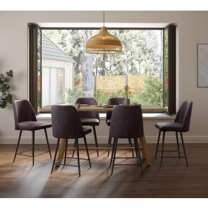 Sedona Counter Height Dining Set w/ Dark Brown Chairs