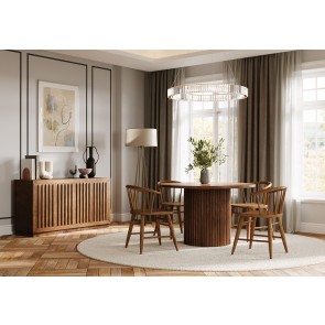 Auden 48 Inch Chestnut Dining Room Set w/ Fitz Chestnut Chairs