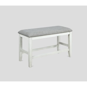 Fulton White Counter Height Dining Bench
