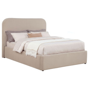 Anders Beige Upholstered Storage Bed