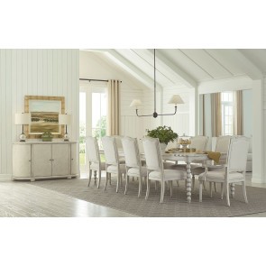 Cambric Batiste Dining Room Set w/ Daniella Chairs (Creme)