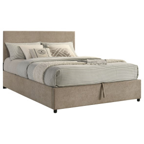 Reeves Tan Upholstered Storage Bed