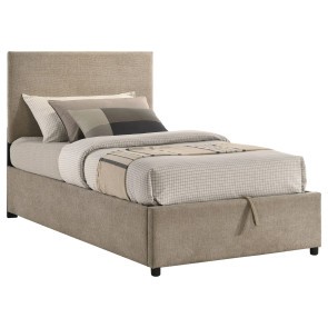Reeves Tan Youth Upholstered Storage Bed