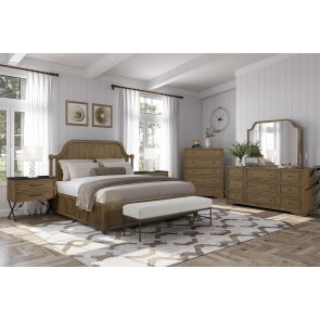 Tacoma Almond Planked Panel Bedroom Set