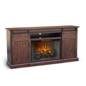【送料関税無料】 Inch 98 Noah Media Sunny Insert Fireplace Crystal W/ Console チャーム