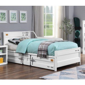Cargo Youth Daybed w/ Trundle (White)