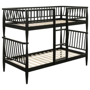 Abram Black Twin over Twin Bunk Bed