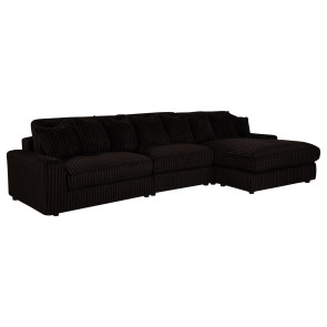 Blaine Chocolate Brown 3-Piece Sectional